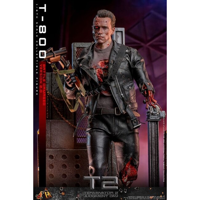Terminator 2 Movie Masterpiece Actionfigur 1/6 T-800 Battle Damaged Version 2.0 32 cm