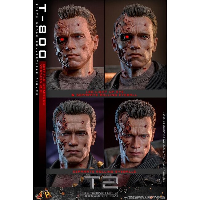 Terminator 2 Movie Masterpiece Actionfigur 1/6 T-800 Battle Damaged Version 2.0 32 cm