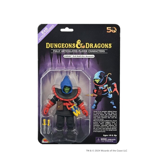 Dungeons and Dragons Scale Action Figure 50th Anniversary Zarak on Blister Card 18 cm