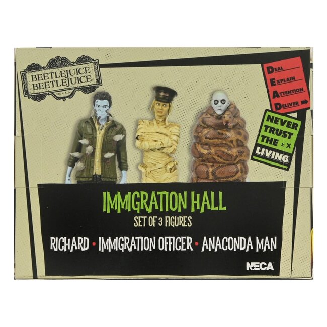 Beetlejuice Beetlejuice Figuren 3er-Pack Immigration Hall 1 10 cm