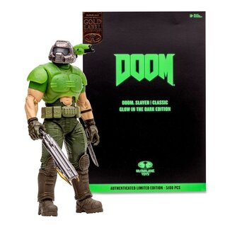 McFarlane Toys Doom Eternal Action Figure Doom Slayer Classic (Glow In The Dark Edition) Gold Label 18 cm