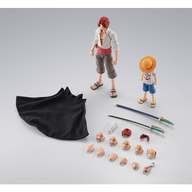 One Piece SHFiguarts Actionfigur 2er-Pack Shanks & Monkey D. Luffy Childhood Ver.