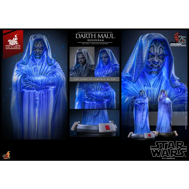 Star Wars Episode I Figur 1/6 Darth Maul Hologramm Hot Toys Exklusiv 30 cm