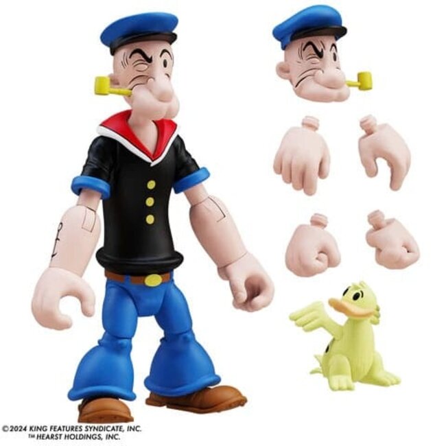 Popeye Actionfigur Wave 03 Popeye 1. Auftritt Schwarzes Shirt