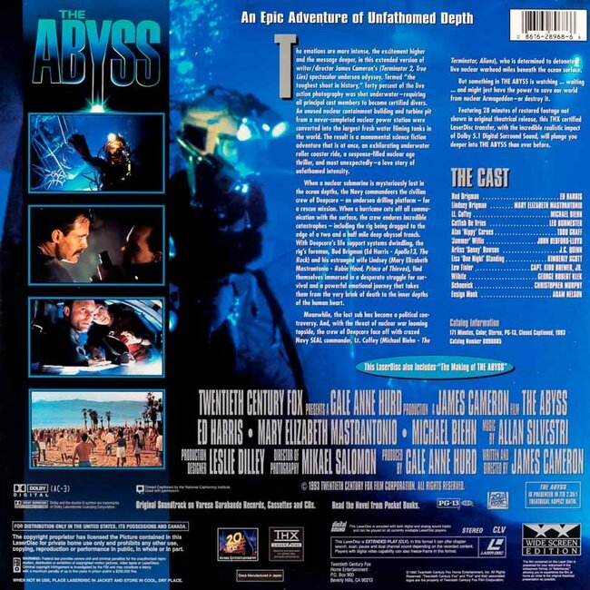 Abyss, The: Extended Version (1989) CLV THX Laserdisc