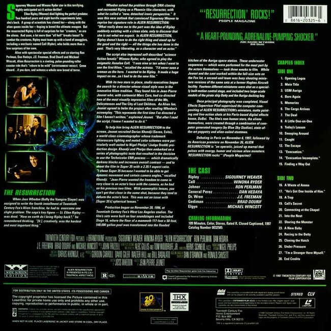 Alien - Die Wiedergeburt (1997) CLV THX Laserdisc
