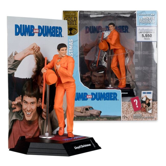 Dumm und Dümmer Movie Maniacs PVC Statue Lloyd Christmas (Gold Label) 15 cm