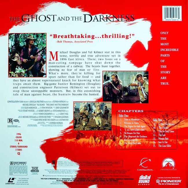 Der Geist und die Dunkelheit (1996) CLV THX Laserdisc