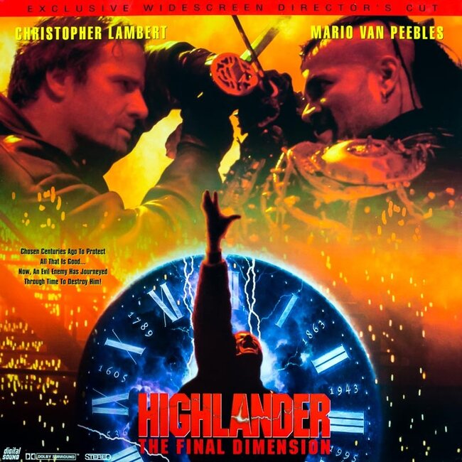 Highlander 3: Die letzte Dimension (1994) (Ungeschnitten) CLV Laserdisc