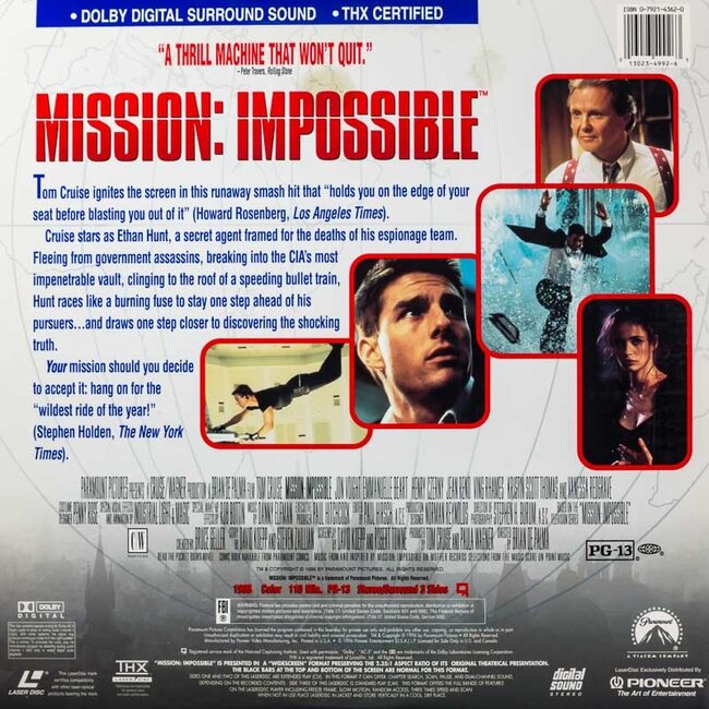 Mission: Impossible (1996) CLV/CAV THX Laserdisc
