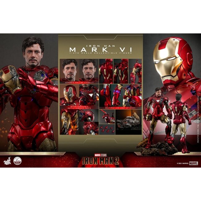 Iron Man 2 Actionfigur 1/4 Iron Man Mark VI 48 cm