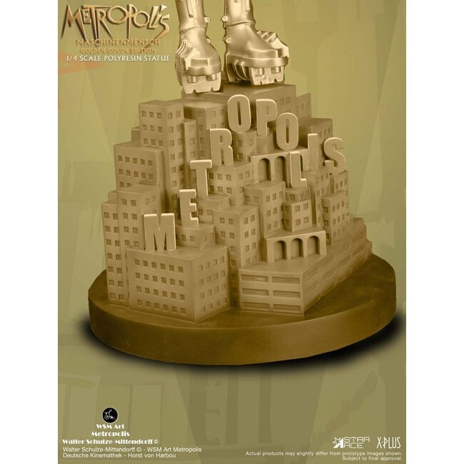 Metropolis Statue 1/4 Maschinenmensch Metallic Gold 40 cm