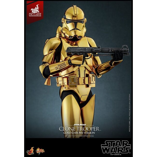 Star Wars Actionfigur 1/6 Clone Trooper (Gold Chrome Version) Exklusiv 30 cm
