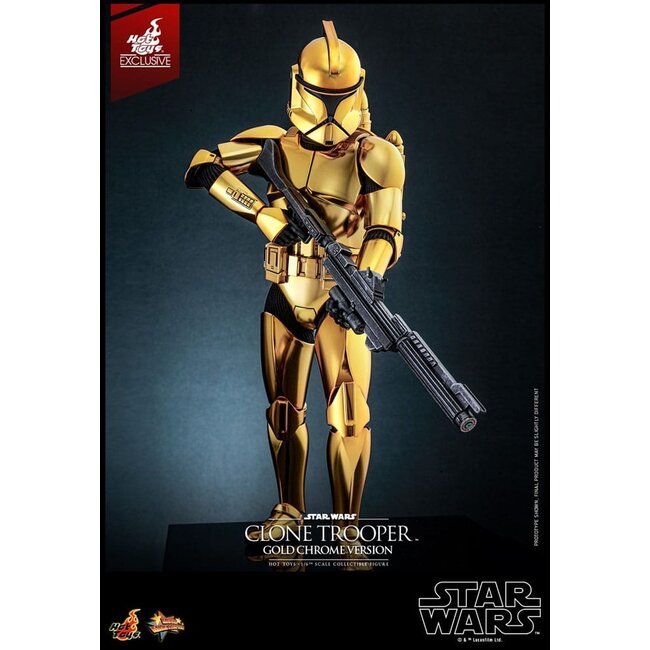 Star Wars Actionfigur 1/6 Clone Trooper (Gold Chrome Version) Exklusiv 30 cm