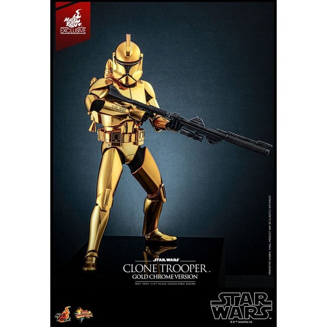 Star Wars Actionfigur 1/6 Clone Trooper (Gold Chrome Version) Exklusiv 30 cm