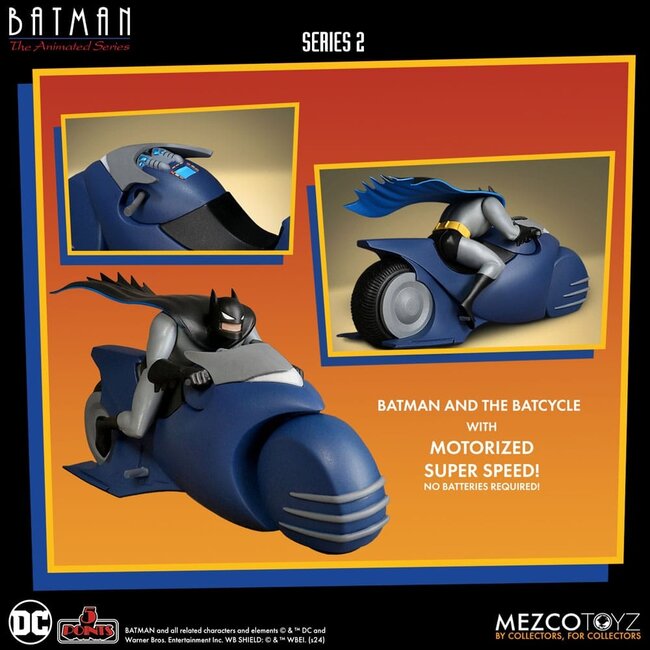 Batman the Animated Series 2 5 Punkte Actionfigur Batman & Batcycle 10 cm