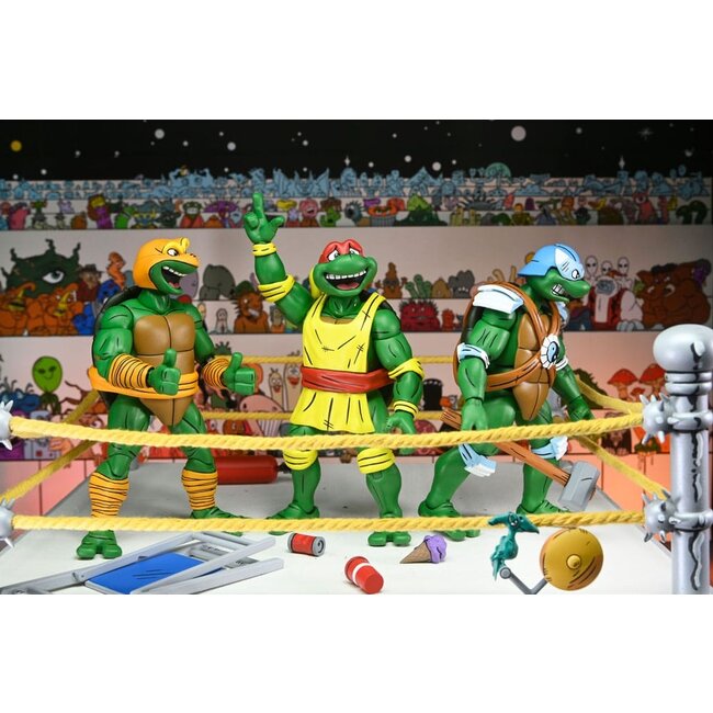 Teenage Mutant Ninja Turtles (Archie Comics) Actionfiguren 4er-Pack Stump Wrestling Turtles 18 cm