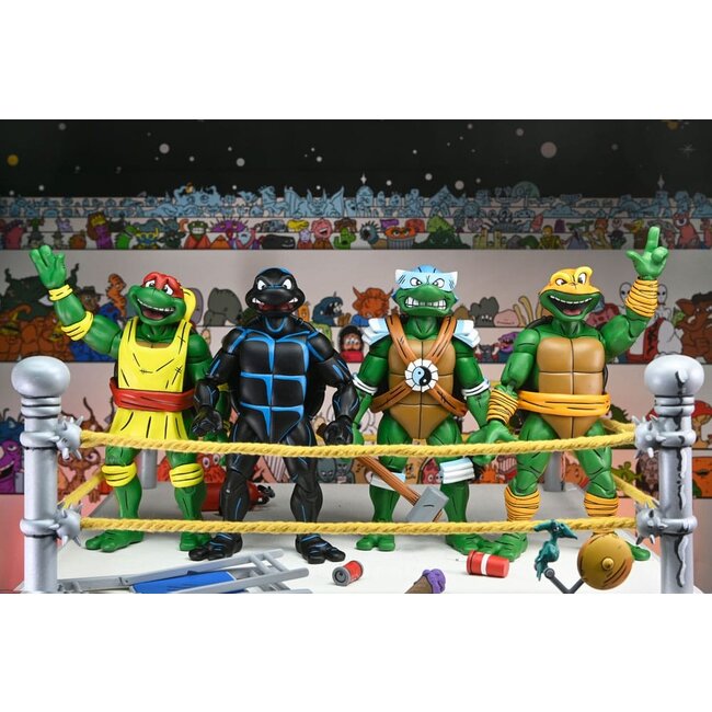Teenage Mutant Ninja Turtles (Archie Comics) Actionfiguren 4er-Pack Stump Wrestling Turtles 18 cm