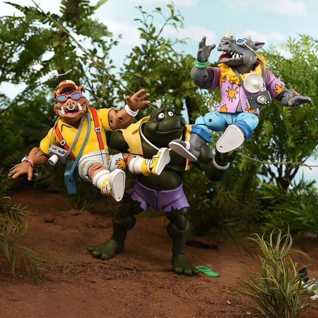 Teenage Mutant Ninja Turtles (Cartoon 1980) Actionfigur 2er-Set Vacation Bebop und Rocksteady 18 cm