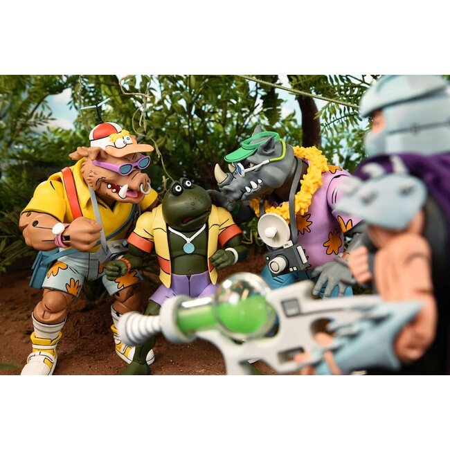Teenage Mutant Ninja Turtles (Cartoon 1980) Actionfigur 2er-Set Vacation Bebop und Rocksteady 18 cm