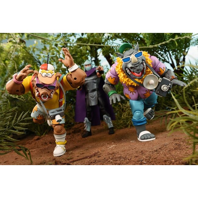 Teenage Mutant Ninja Turtles (Cartoon 1980) Actionfigur 2er-Set Vacation Bebop und Rocksteady 18 cm