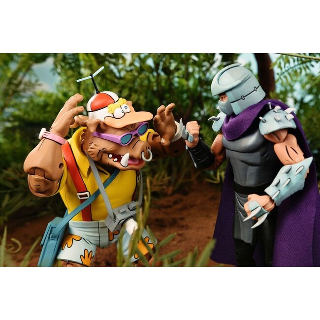 Teenage Mutant Ninja Turtles (Cartoon 1980) Action Figure 2 Pack Vacation Bebop and Rocksteady 18 cm