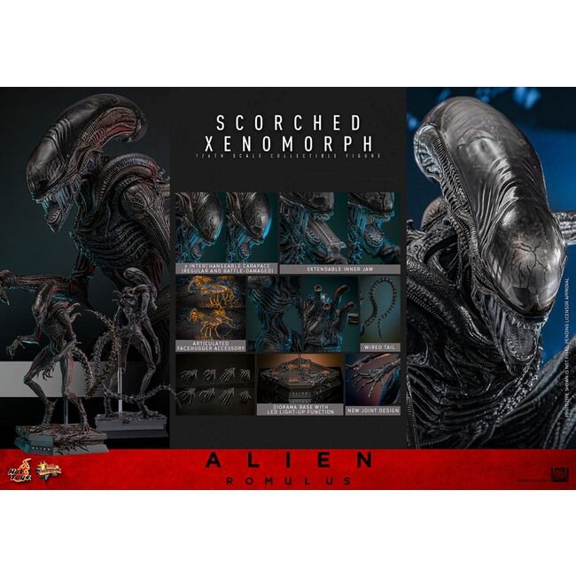 Alien: Romulus Movie Masterpiece Action Figure 1/6 Scorched Xenomorph 44 cm