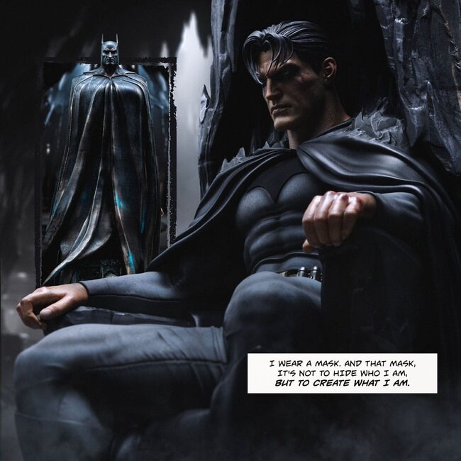 DC Comics Legacy Replika Statue 1/4 Batman und Bruce Wayne 79 cm