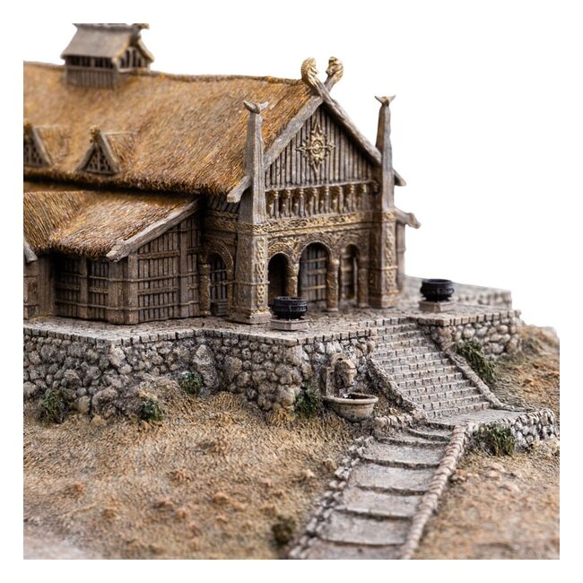 Herr der Ringe Statue Die Goldene Halle von Edoras 9 cm