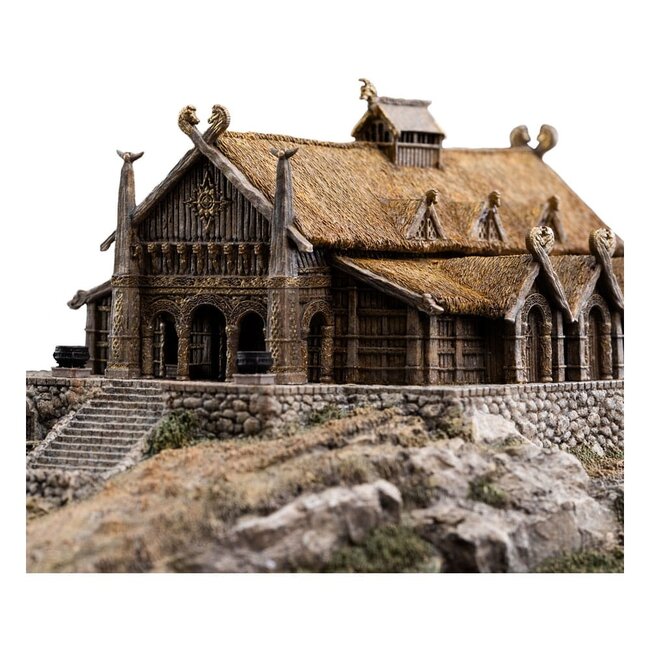 Herr der Ringe Statue Die Goldene Halle von Edoras 9 cm