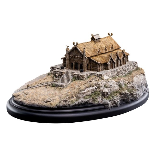 Herr der Ringe Statue Die Goldene Halle von Edoras 9 cm