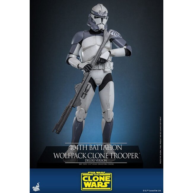 Star Wars The Clone Wars Actionfigur 1/6 104. Bataillon Wolfsrudel Clone Trooper Deluxe Version 30 cm