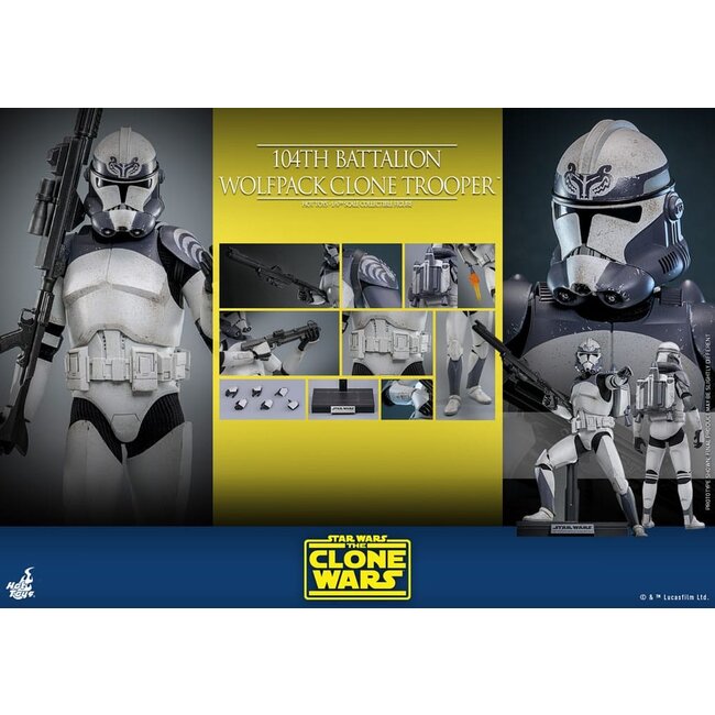 Star Wars The Clone Wars Action Figure 1/6 104th Battalion Wolfpack Clone Trooper 30 cm