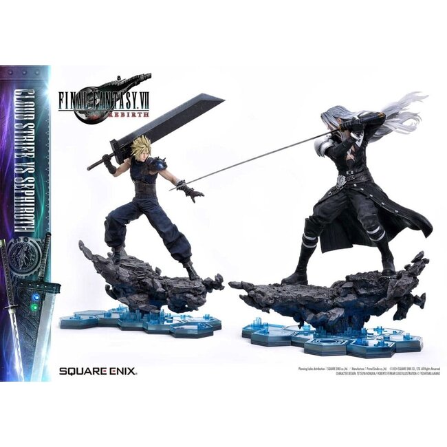 Square-Enix Final Fantasy VII Rebirth Statuen 2er-Pack 1/4 Cloud Strife vs Sephiroth 69 cm