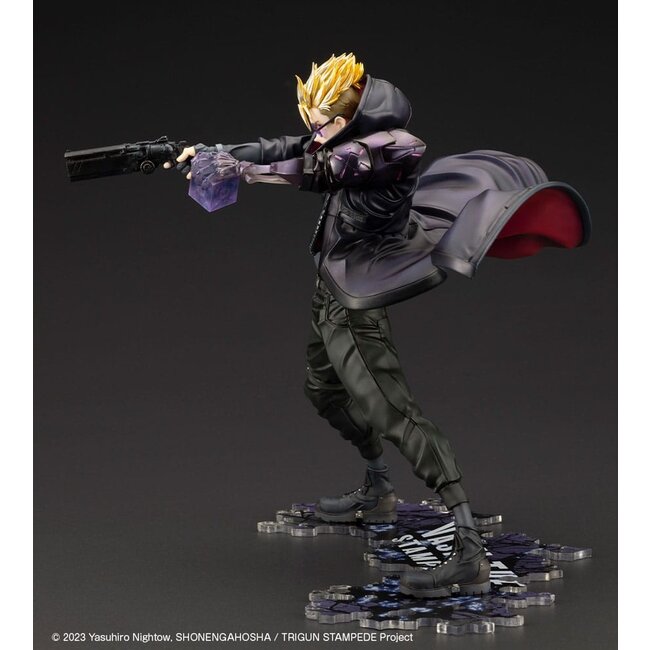 Trigun Stampede ARTFXJ Statue 1/8 Vash the Stampede The Gunman in Black Ver. 22 cm