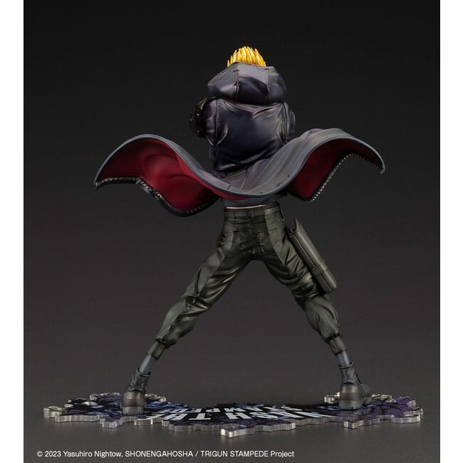 Trigun Stampede ARTFXJ Statue 1/8 Vash the Stampede The Gunman in Black Ver. 22 cm