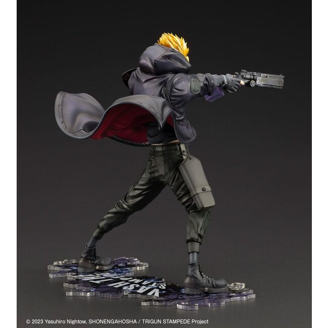 Trigun Stampede ARTFXJ Statue 1/8 Vash the Stampede The Gunman in Black Ver. 22 cm