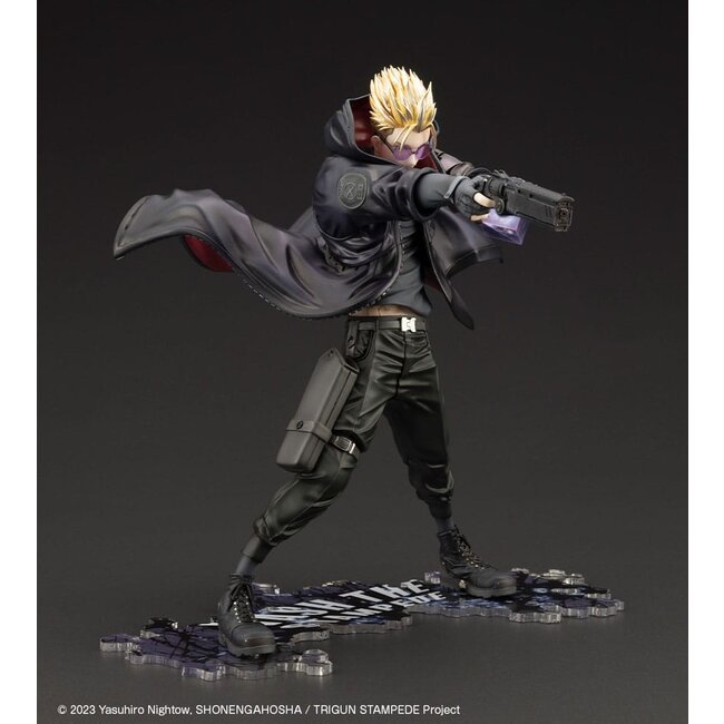 Trigun Stampede ARTFXJ Statue 1/8 Vash the Stampede The Gunman in Black Ver. 22 cm