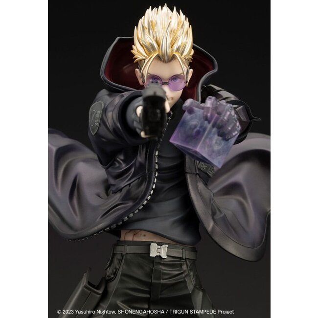Trigun Stampede ARTFXJ Statue 1/8 Vash the Stampede The Gunman in Black Ver. 22 cm