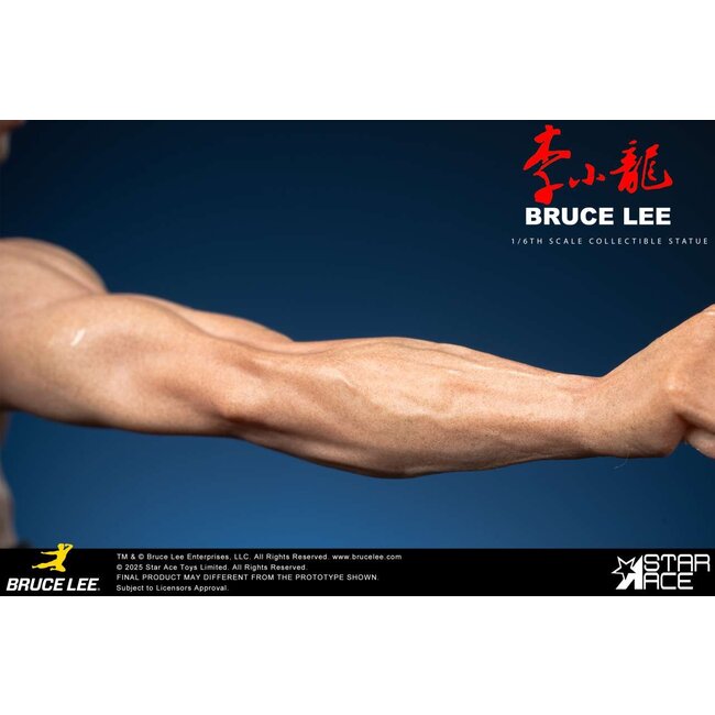 Bruce lee flying-kick resin statue 32 cm