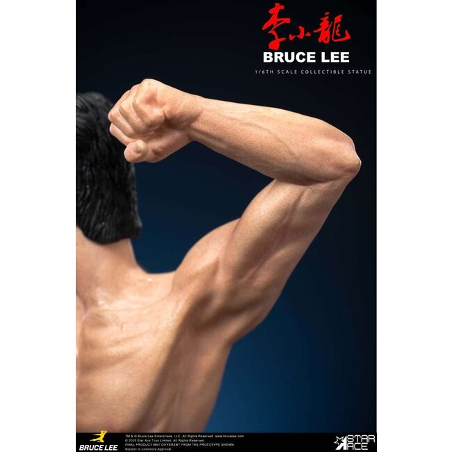 Bruce lee flying-kick resin statue 32 cm