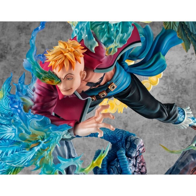 One Piece POP MAS Maximum PVC Statue Marco der Phönix Anführer der 1. Gruppe der Whitebeard-Piraten 32 cm