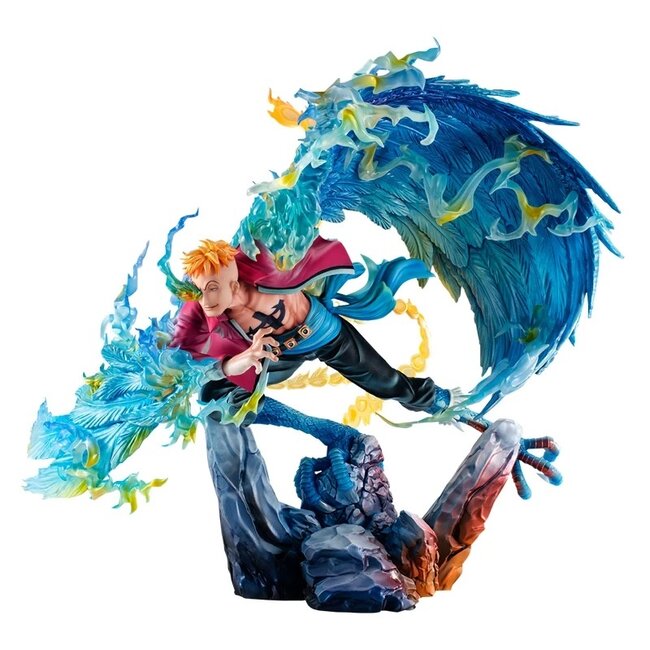 Megahouse One Piece P.O.P MAS Maximum PVC Statue Marco the Phoenix Leader of 1st group of Whitebeard Pirates 32 cm