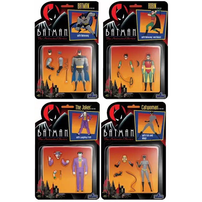 DC Comics 5 Points Action Figures Batman: The Animated 9 cm Set (4)