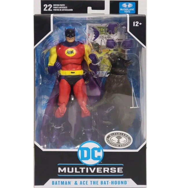 McFarlane Toys DC Multiverse Action Figure Platinum Batman & Ace the Bat-Hound (Silver Age) 18cm