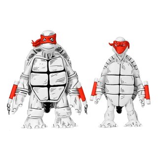 NECA  Teenage Mutant Ninja Turtles (Mirage Comics) Action Figures 2-Pack Black and White First Turtles 18 cm