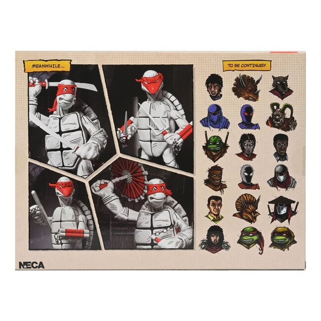 Teenage Mutant Ninja Turtles (Mirage Comics) Action Figures 2-Pack Black and White First Turtles 18 cm