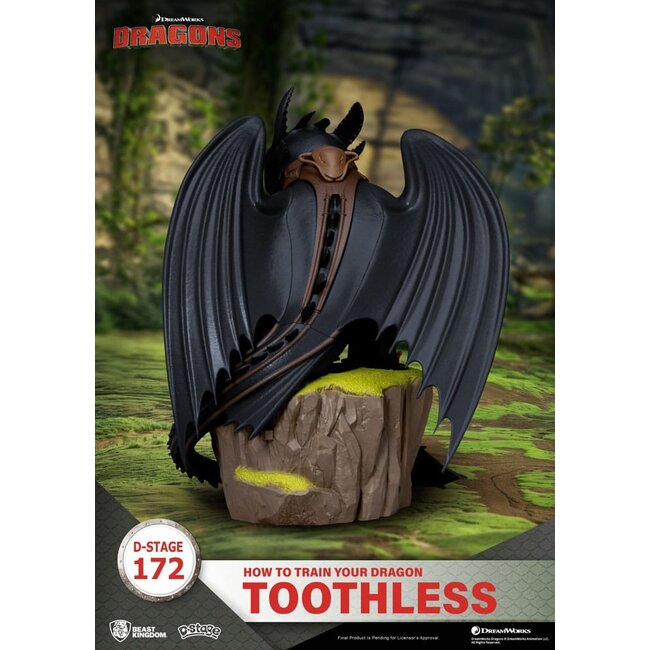 How To Train Your Dragon D-Stage PVC Diorama Toothless Statue 14 cm