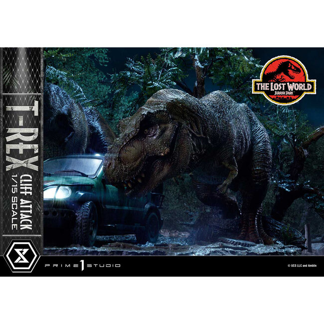 Jurassic World: The Lost World Statue 1/15 T-Rex Cliff Attack 53 cm