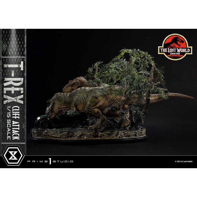 Jurassic World: Vergessene Welt Statue 1/15 T-Rex Cliff Attack 53 cm